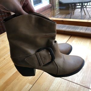 Tan Leather MIA Booties